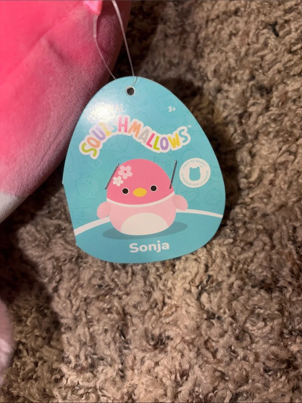 Sonja Sakura Pink Duck Squishmallow First To Market 11” NWT